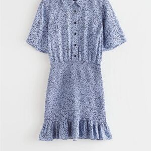 Smocked Mini Shirt Dress